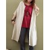 Women Vintage Buttons Solid Half Sleeve Coats Outwear