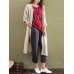 Women Vintage Buttons Solid Half Sleeve Coats Outwear