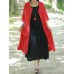 Women Vintage Buttons Solid Half Sleeve Coats Outwear