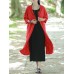 Women Vintage Buttons Solid Half Sleeve Coats Outwear