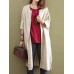 Women Vintage Buttons Solid Half Sleeve Coats Outwear