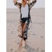 Casual Women Printed Tassel Batwing Sleeve Cardigans