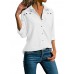 Casual Women V-Neck Long Sleeve Button Blouse