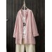 Vintage Long Sleeve Buttons Down Stand Collar Blouse