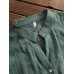 Vintage Women Buttons Long Adjustable Sleeve Linen Cotton Shirts