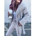 Casual Women Solid Color Fleece Outerwear Long Sleeve Coats