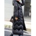 Casual Hooded Pure Color Long Sleeve Thick Women Long Coats