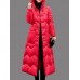 Casual Hooded Pure Color Long Sleeve Thick Women Long Coats