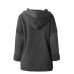 Patchwork Pure Color Fleece Long Sleeve Hooded Coats For Women