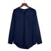 S-5XL Casual Women Cotton Solid Color Long Sleeve Blouse