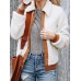 Women Winter Fluffy Fur Zip Up Long Sleeve Warm Coats Outwear