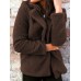 Women Winter Long Sleeve Fluffy Warm Pure Color Coats Overcoat