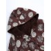 S-5XL Women Winter Hooded Polka Dot Printed Vintage Outwears Coats