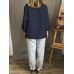 Women Long Sleeve Pocket Loose Casual Solid Color Cardigans