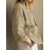 Women Long Sleeve Pocket Loose Casual Solid Color Cardigans