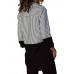 Women Long Sleeve Sexy V-neck Stripe Patchwork Autumn Casual Blouse