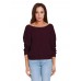 Sexy Women Solid Color Back V-Neck Cross Knit Blouse